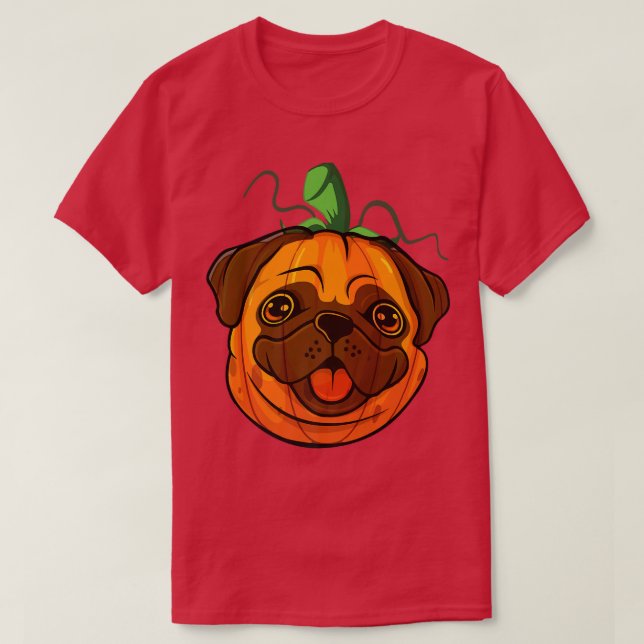 Pugkin Pug Pumpkin Halloween Thanksgiving Men Wome T-Shirt (Design Front)