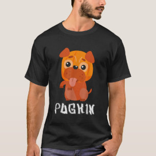 Pugkin Pug Pumpkin Halloween Thanksgiving Men Wome T-Shirt