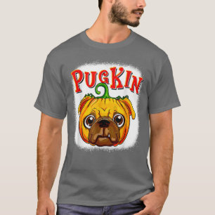 Pugkin Pug Pumpkin T  Halloween Kids Boys Thanksgi T-Shirt