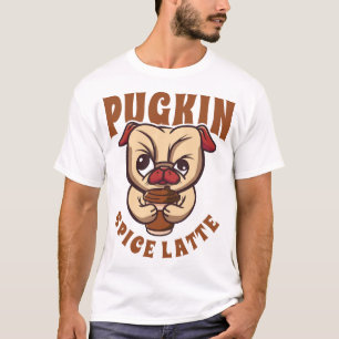 Pugkin Spice Latte Coffee Pumpkin Spice Pug Owner T-Shirt