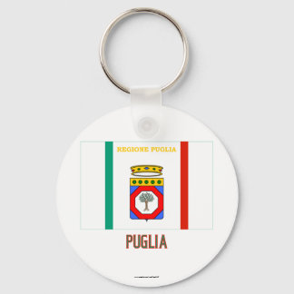 Puglia flag with name key ring