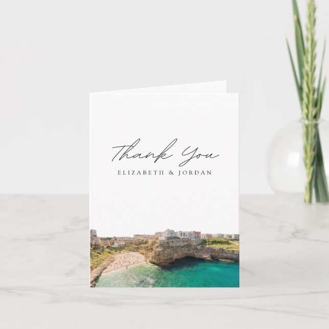 Puglia Italy Blank Thank You Card (Front)