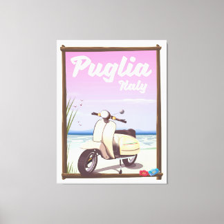 Puglia Italy Travel poster. Canvas Print