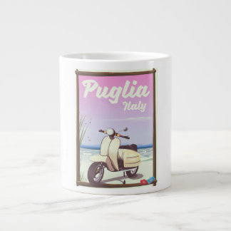Puglia Italy Travel poster. Large Coffee Mug