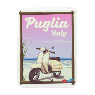 Puglia Italy Travel poster. Magnet
