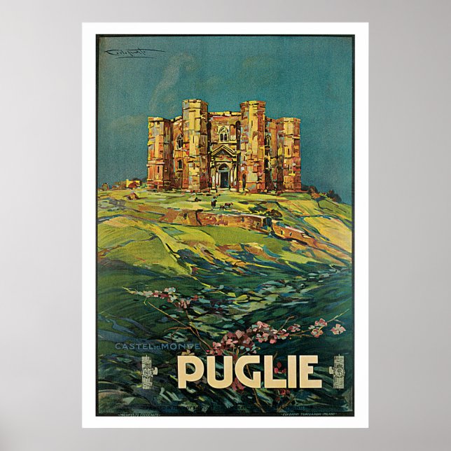 Puglie, Apulia, Italy Vintage Travel Poster (Front)