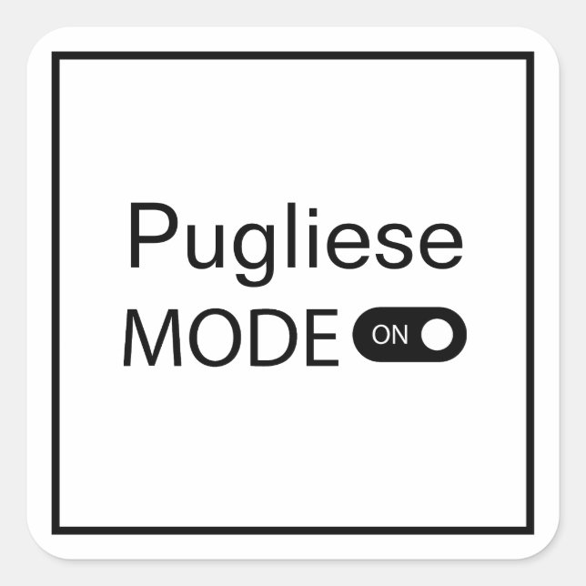 Pugliese mode on funny Tanguero Tango Dancer Square Sticker (Front)