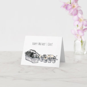 Pugloaf and Puppymuffins funny Mother's Day card