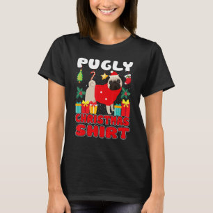 Pugly Christmas Pug Dog Xmas Pajama Holiday Cute 4 T-Shirt