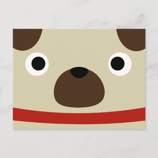Pugly Pug Postcard (Front)
