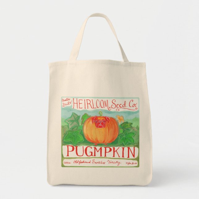 Pugmpkin grocery bag (Front)