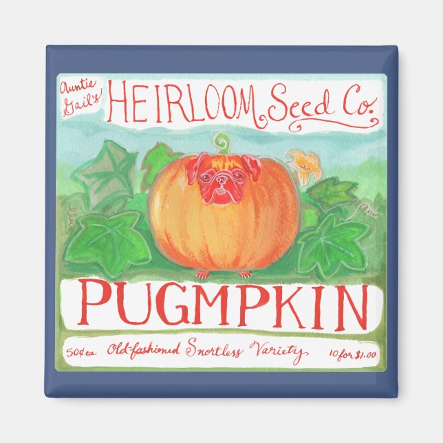 Pugmpkin magnet (Front)