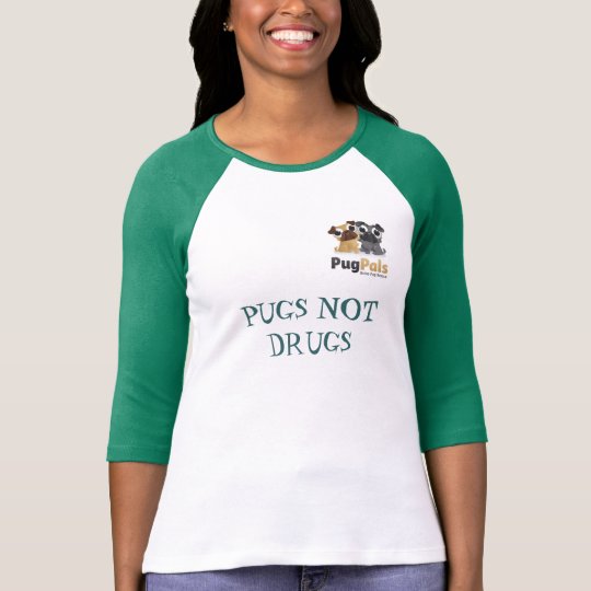 PugPals, Inc. Ladies 3/4 Sleeve Raglan (Fitted) T-Shirt