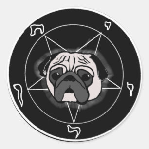 Pugphomet Classic Round Sticker