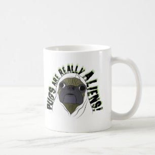 pugs aliens coffee mug