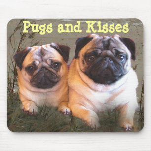 Pugs and Kisses Mousepad