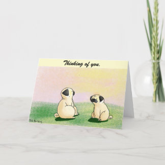 Pugs at Sunset Card