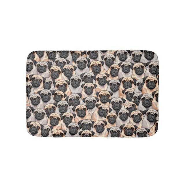 Pugs Bath Mat (Front)