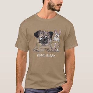 Pug's Bunny Cute Cartoon Dog T-Shirt