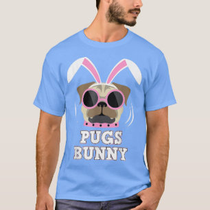 Pugs Bunny Happy Easter Puggy Rabbit Pug Pet Dog L T-Shirt