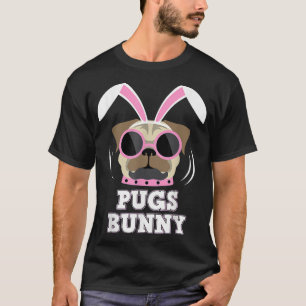 Pugs Bunny Happy Easter Puggy Rabbit Pug Pet Dog L T-Shirt