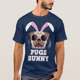 Pugs Bunny Happy Easter Puggy Rabbit Pug Pet Dog L T-Shirt