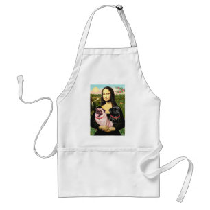 Pugs (Fawn + Blk) - Mona Lisa Standard Apron
