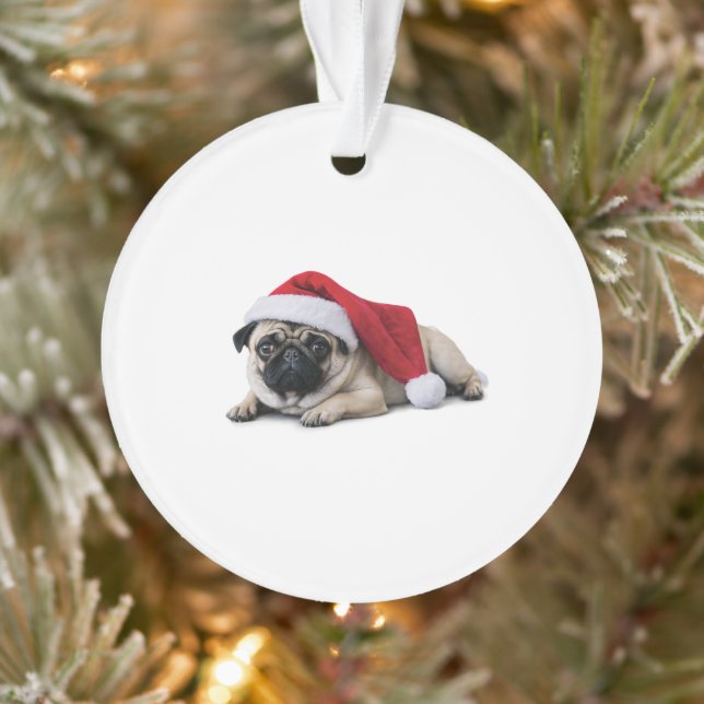 Pug's First Christmas Ornament (Tree)