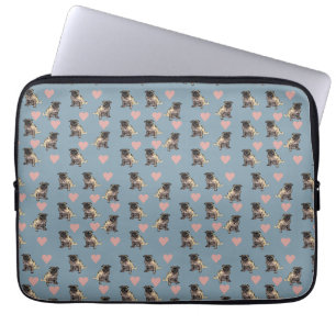 Pugs & hearts laptop sleeve