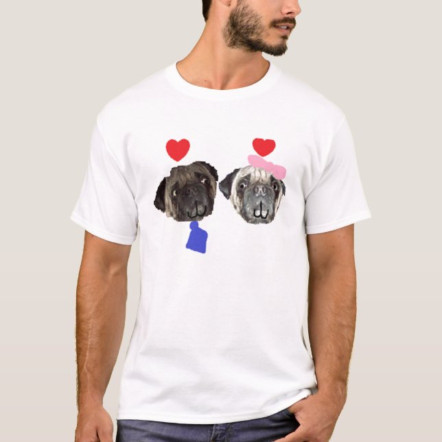 Pugs in Love Shirt (Front)