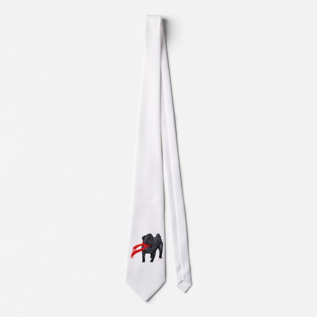 Pugs in Red Scarf Tie (Front)