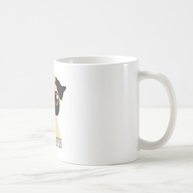 Pugs & Kisses Coffee Mug (Right)