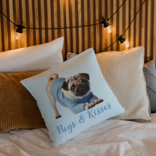 Pugs & Kisses  Cushion