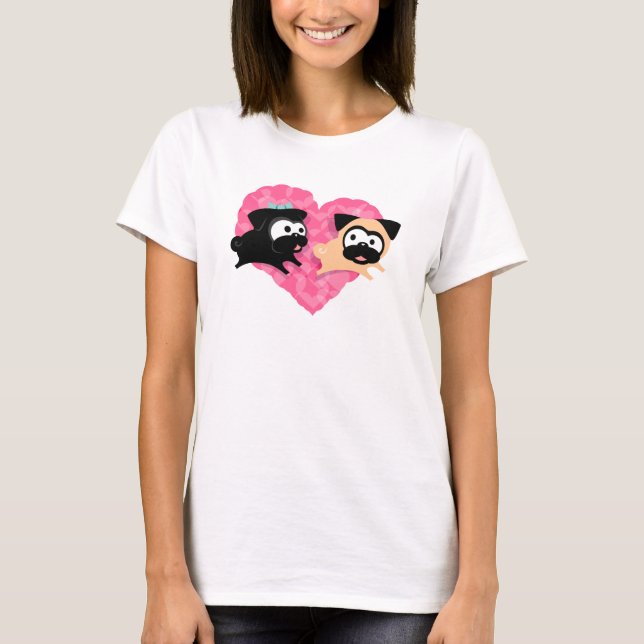 Pugs & Kisses Heart Tee (Front)