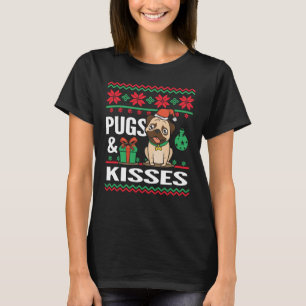 Pugs & Kisses Ugly Christmas T-Shirt