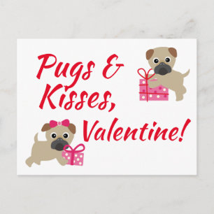 Pugs & Kisses Valentine's Card