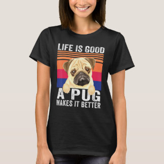 Pugs Makes Your Life Good Vintage T-Shirt