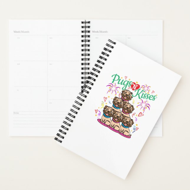 Pugs N Kisses Pug Dog Lover Planner (Display)