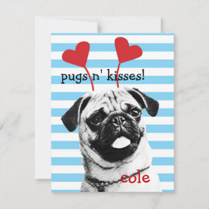 Pugs n' Kisses Valentine Card
