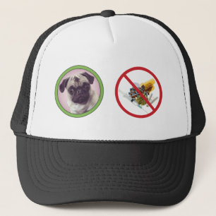 Pugs not drugs baseball hat.png trucker hat