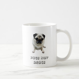 PUGS  NOT DRUGS COFFEE MUG