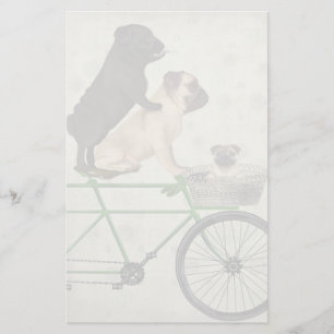 Pugs on Bicycle Stationery