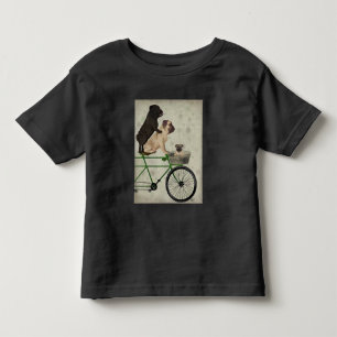 Pugs on Bicycle Toddler T-Shirt