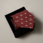 Pugs Pattern Monogrammed Tie<br><div class="desc">The bright red necktie is commonly referred to as the “power tie” but this is a "pug power" tie. Personalise this fun pugs design with a monogram to make it the perfect one of a kind gift for pug owners. Looking for a different colour? No problem! Simply click the "Customise"...</div>