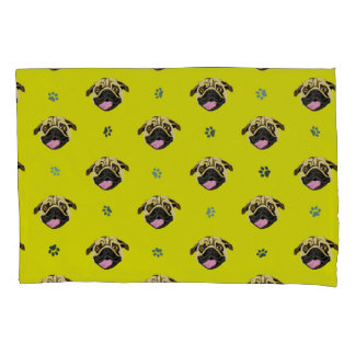 Pugs Pillow Case Yellow
