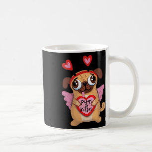 Pugs Valentine Cupid Pug Kisses Valentine Pug Love Coffee Mug