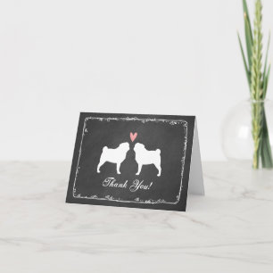 Pugs Wedding Thank You Card