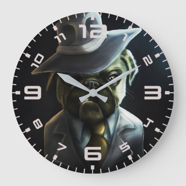 Pugster Boss Large Clock (Front)