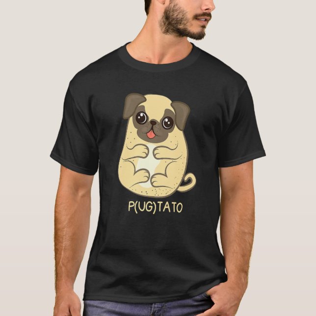 Pugtato  Cute Pug Potato  For Dog T-Shirt (Front)