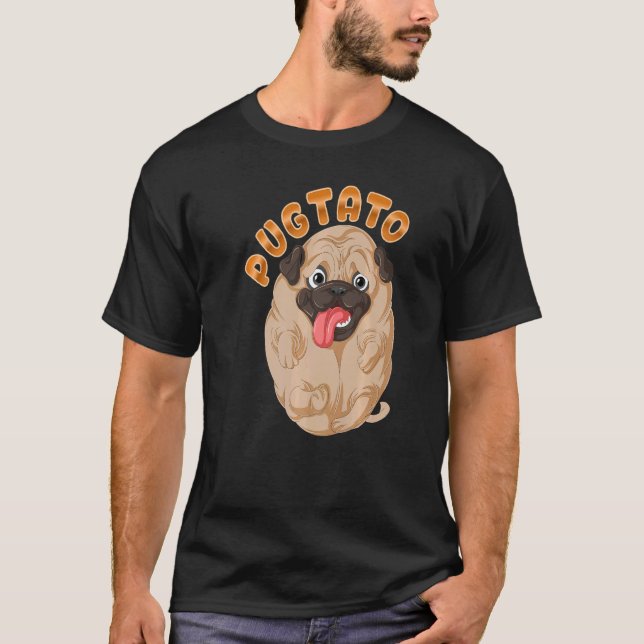 Pugtato Pug Potato Dog Costume Meme Men & women T-Shirt (Front)
